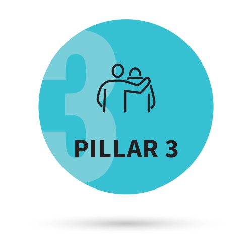 What is Holistic Health and What are Its Pillars? 5 Graphic of two people with "Pillar 3" below it